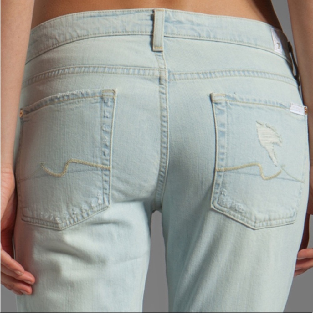 NWT 7 For All Mankind Josefina Destroyed Skinny Boyfriend Jeans 31 - Picture 5 of 12